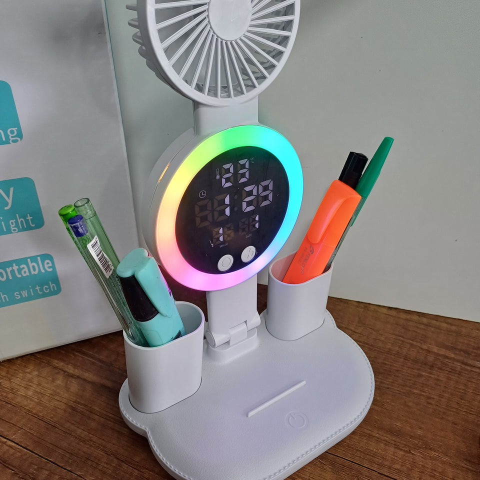💡 LÁMPARA DE ESCRITORIO LED CON VENTILADOR – ILUMINACIÓN Y FRESCURA PARA TUS MEJORES IDEAS 🌬️📚