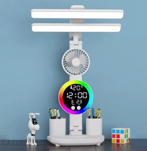 💡 LÁMPARA DE ESCRITORIO LED CON VENTILADOR – ILUMINACIÓN Y FRESCURA PARA TUS MEJORES IDEAS 🌬️📚