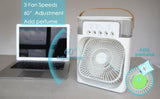 🌬️💡 MINI VENTILADOR LED + HUMIDIFICADOR 3 EN 1 – CONFORT, LUZ Y FRESCURA EN UN SOLO DISPOSITIVO ✨